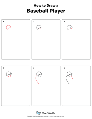 How to Draw a Baseball Player
