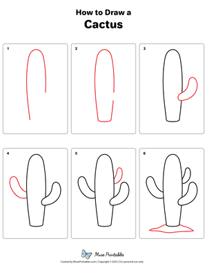 How to Draw a Cactus