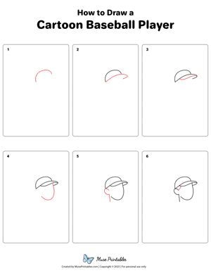 How to Draw a Cartoon Baseball Player