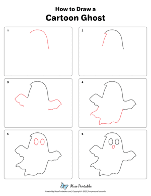How to Draw a Cartoon Ghost