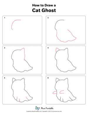 Cat Ghost Drawing Tutorial