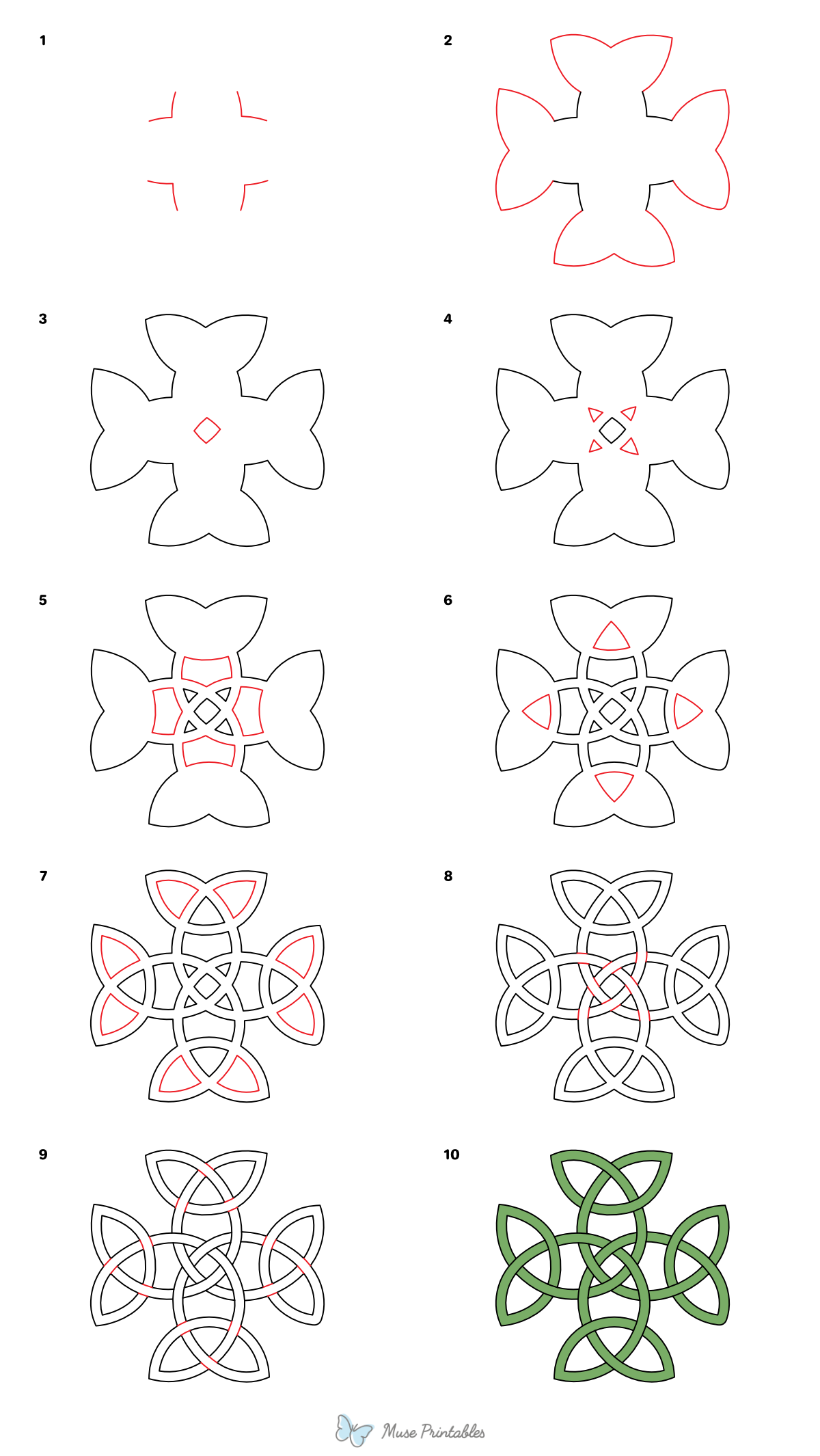 How to Draw a Celtic Cross - Printable Tutorial