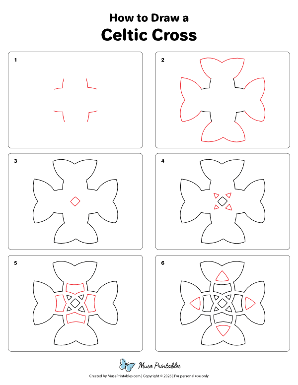 How to Draw a Celtic Cross - Printable Tutorial