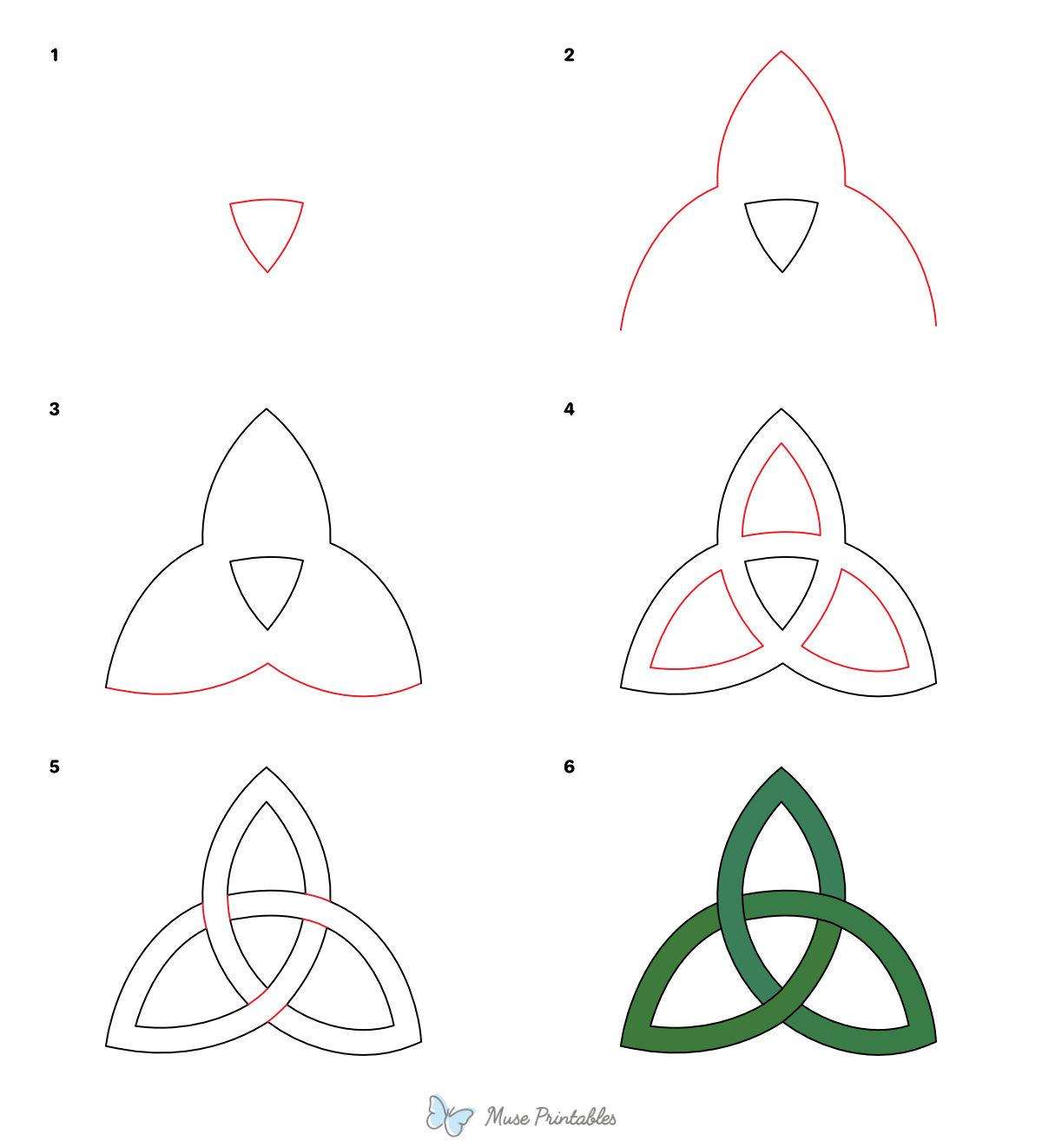 How to Draw a Celtic Triquetra - Printable Tutorial