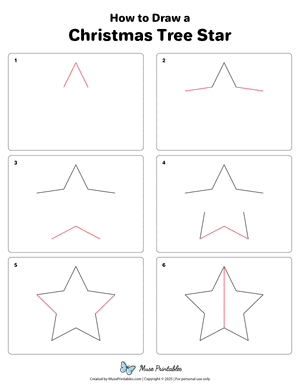 How to Draw a Christmas Tree Star