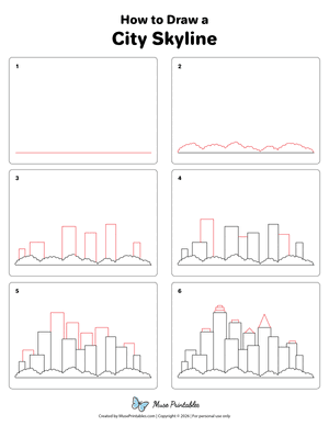 City Skyline Drawing Tutorial