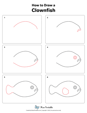 How to Draw a Clownfish