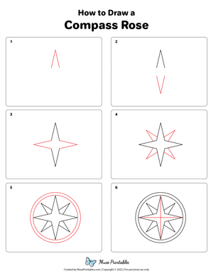How to Draw a Compass Rose