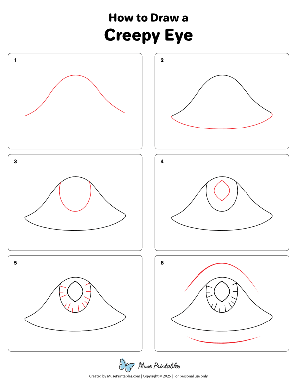 How to Draw a Creepy Eye - Printable Tutorial