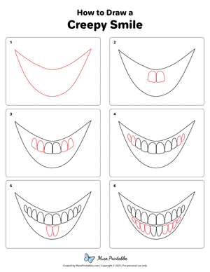 How to Draw a Creepy Smile