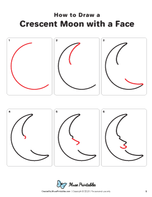 How to Draw a Crescent Moon with a Face