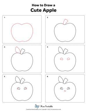 How to Draw a Cute Apple