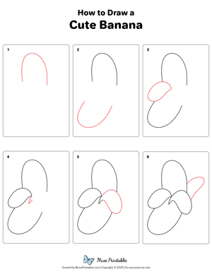 How to Draw a Cute Banana