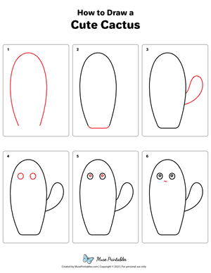How to Draw a Cute Cactus