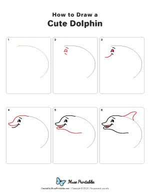 How to Draw a Cute Dolphin