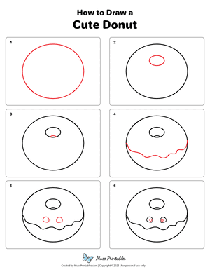 How to Draw a Cute Donut