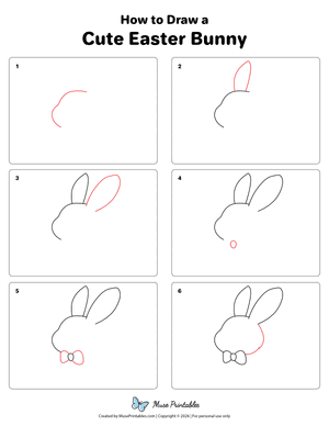 Cute Easter Bunny Drawing Tutorial