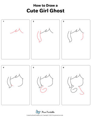 Cute Girl Ghost Drawing Tutorial