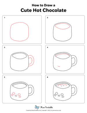 How to Draw a Cute Hot Chocolate
