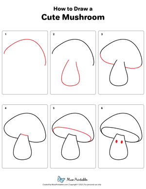 How to Draw a Cute Mushroom