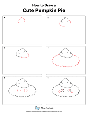 How to Draw a Cute Pumpkin Pie