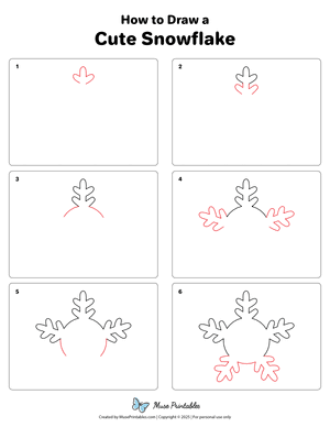 How to Draw a Cute Snowflake