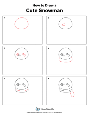 How to Draw a Cute Snowman