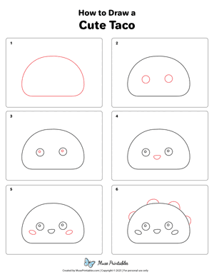 How to Draw a Cute Taco