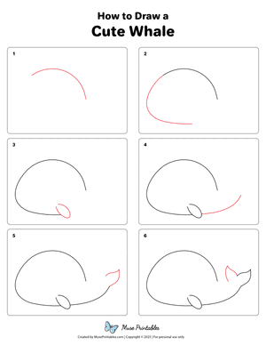 How to Draw a Cute Whale
