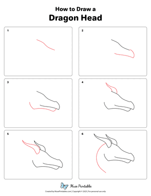 How to Draw a Dragon Head