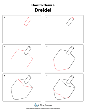 Dreidel Drawing Tutorial