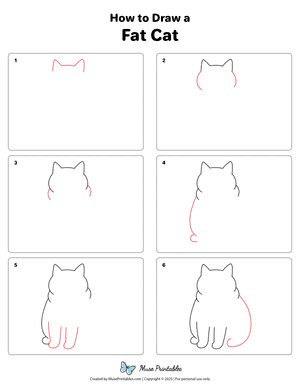 Fat Cat Drawing Tutorial