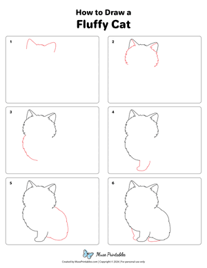 Fluffy Cat Drawing Tutorial