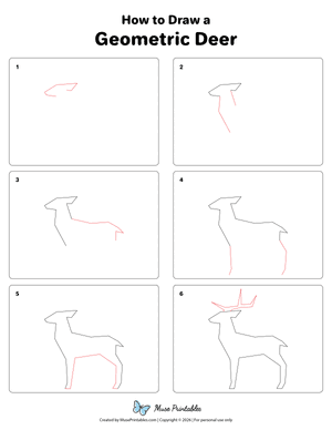 Geometric Deer Drawing Tutorial