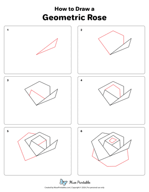 How to Draw a Geometric Rose