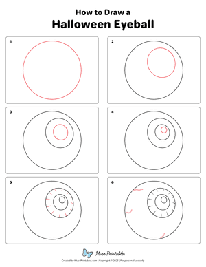 How to Draw a Halloween Eyeball