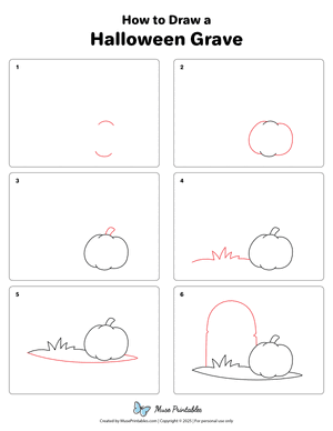 How to Draw a Halloween Grave