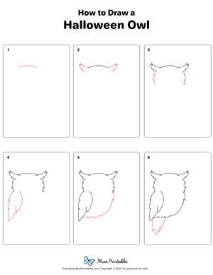 How to Draw a Halloween Owl