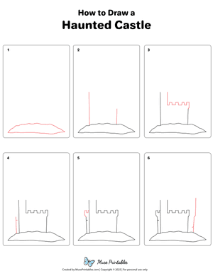 How to Draw a Haunted Castle