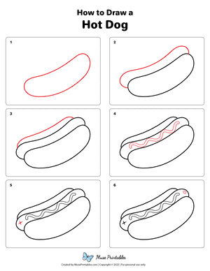 How to Draw a Hot Dog
