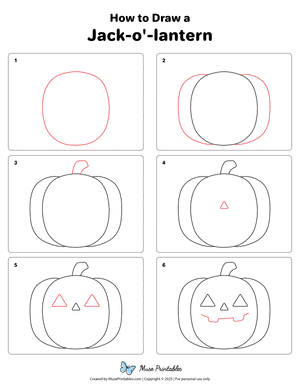 How to Draw a Jack-o'-lantern