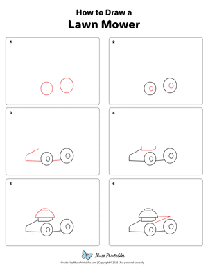 How to Draw a Lawn Mower