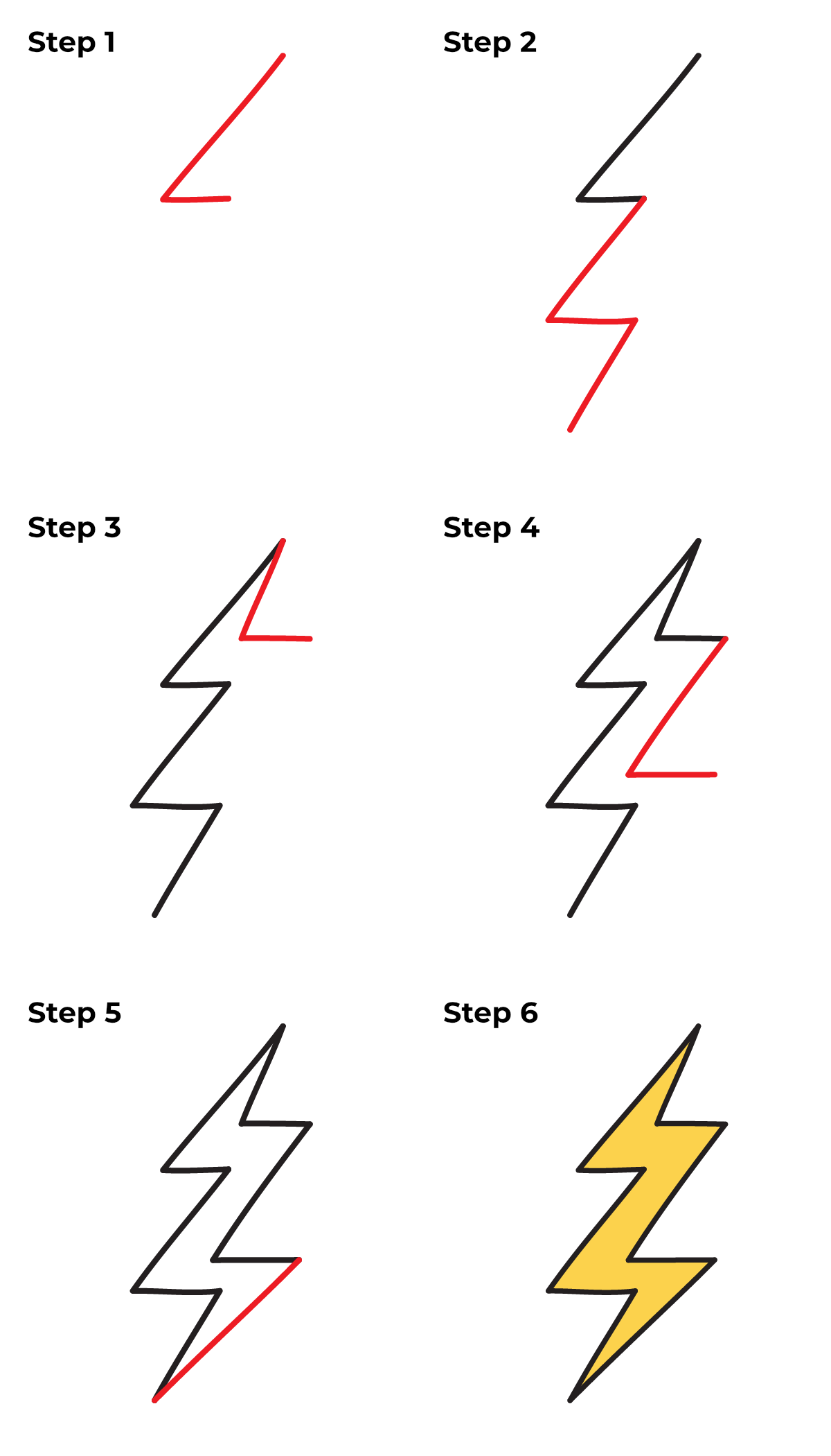 How to Draw a Lightning Bolt