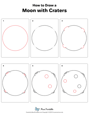 How to Draw a Moon With Craters
