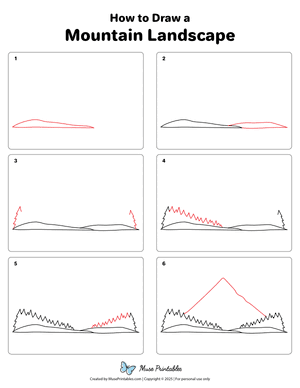 How to Draw a Mountain Landscape
