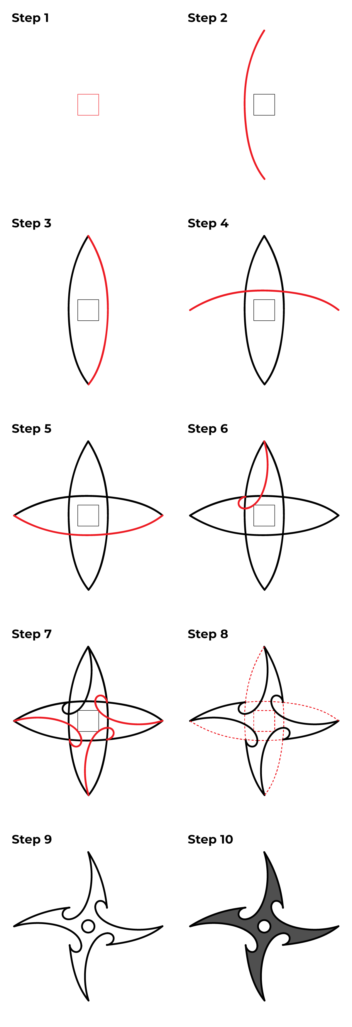 How To Draw A Ninja Star