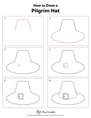 How to Draw a Pilgrim Hat