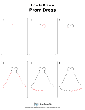 Prom Dress Drawing Tutorial