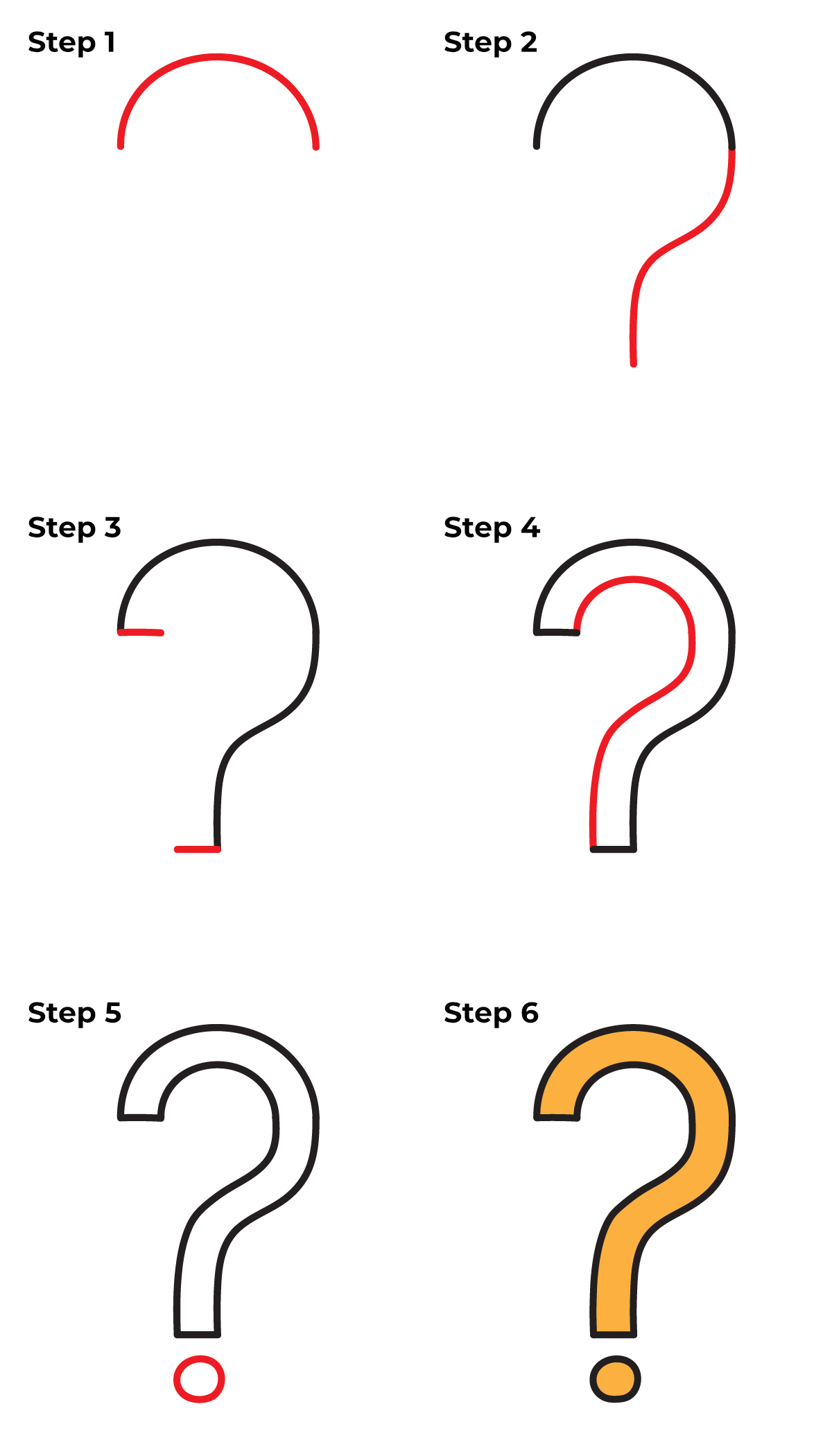 How to Draw a Question Mark - Printable Tutorial