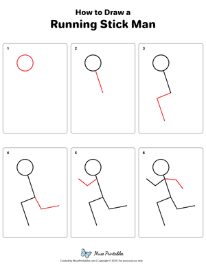 How to Draw a Running Stick Man